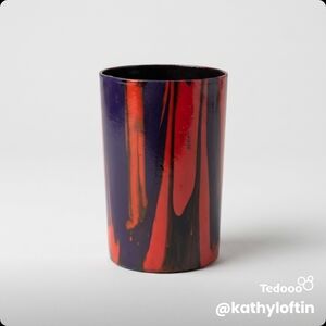Tedooo Hand-Painted Red and Purple Decorative Tumbler by @kathyloftin